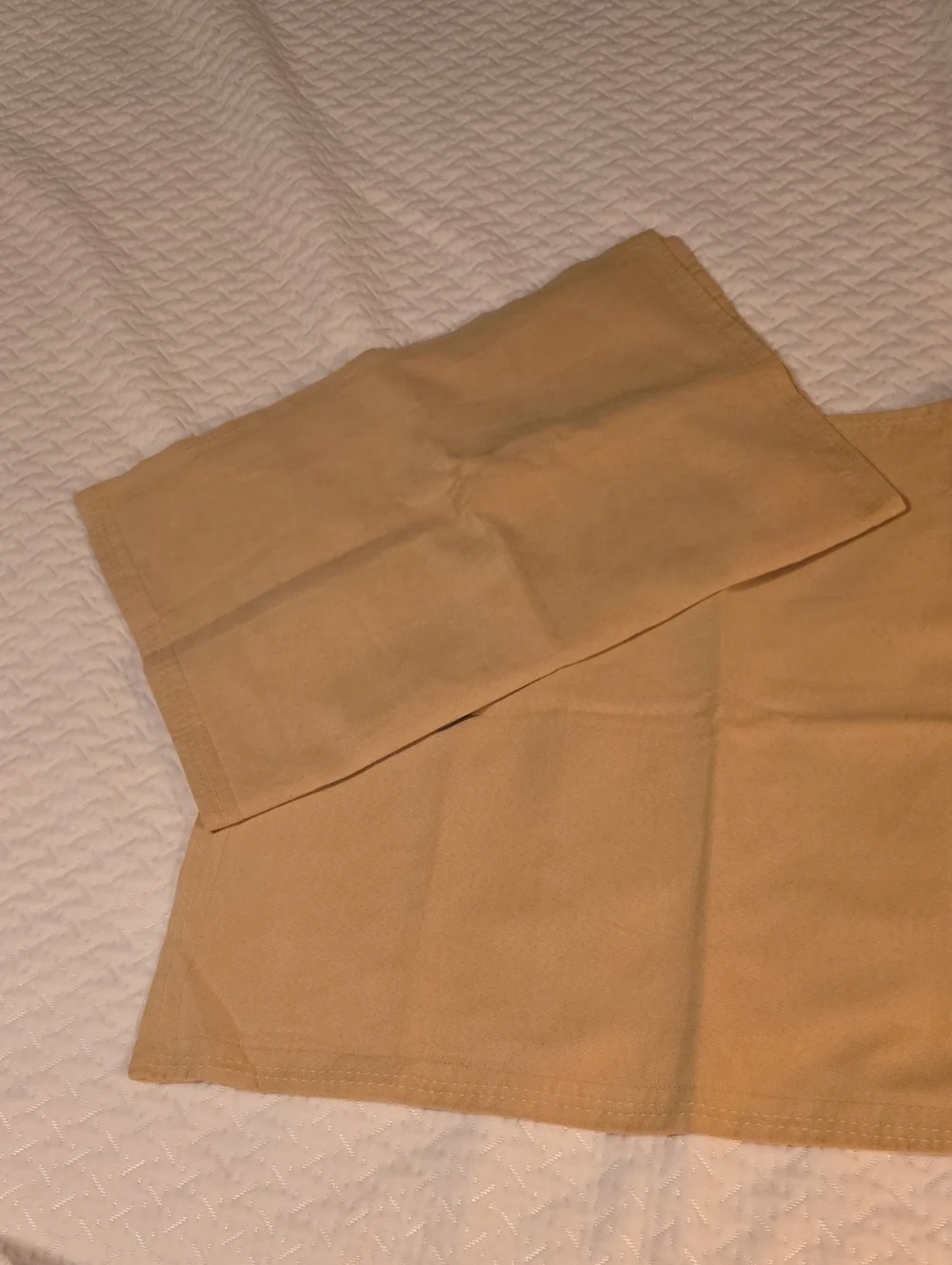 Pottery Barn Tan/Beige Faux Suede Standard Shams Set Of 2